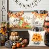 Throw Pillow Covers Set Of 4, Pumpkin Sunflower Decorative Holidaypillow Case Autumn Cushion Covers Thanksgiving Pillowcase