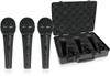 Behringer Dynamic Microphone with Carrying Case and Switch Set of 3 XM1800S Black ON/OFF