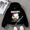 Snoopy children's hooded sweatshirt for boys, girls, casual top with cartoon print, long sleeve, autumn/winter collection