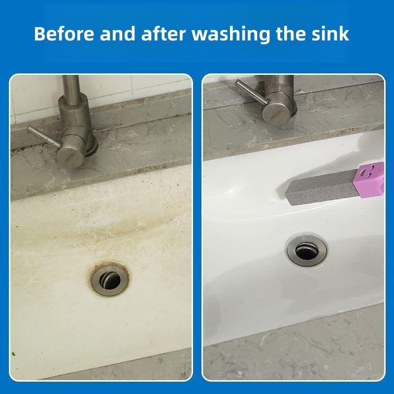 Pumice Stone Toilet Bowl Cleaner - Ergonomic Handle, Perfect for Bath & Pool Stains Removal, No Power Needed, Essential Household Cleaning Tool