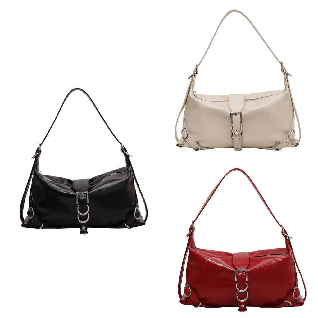 High-end Fashionable Large Capacity Bag 2023 New Korean Motorcycle Bag French Bag Small Unique Armpit Bag