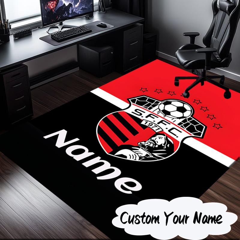 Custom Name Soccer Team Francisco Rug for Living Room, Game Rooms, Office, Bedroom, Floor Mat Playful Design, fan gifts Christmas decor