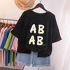 Lady 100% Cotton L-5XL T Shirt Plus Size Tshirt Short Sleeve Women Top Summer Letter Print Couple O Neck Oversized T Shirts