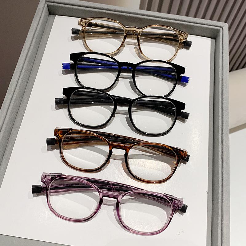 Anti-blue Reading Eyeglasses with Magnetic Straps Vintage Transparent Glasses Anti Blue Light Reading Glasses +10+40 Glasses +1.0 +4.0