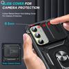 Чехол-держатель Military Armor для Samsung Galaxy S24 S23 S22 S21 Ultra Plus A55 A35 A54 A14 4G 5G Slider Camera Protective Card Card Card Cover
