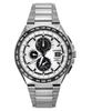 Eco-Drive Radio Controlled GMT Chronograph Super Titanium Silver Dial AT8238-84A 100M Men's Watch