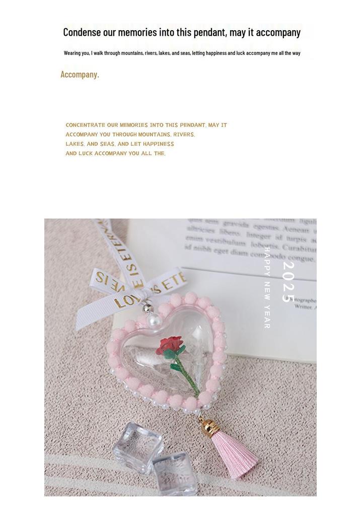 DIY Rose Car Pendant Ornament - Handmade Birthday Gift for Couples or Girlfriends