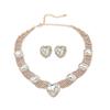 Роскошный комплект из ожерелья и сережек в форме сердца со стразами для женщин — идеальный вариант для свадеб и вечеринок