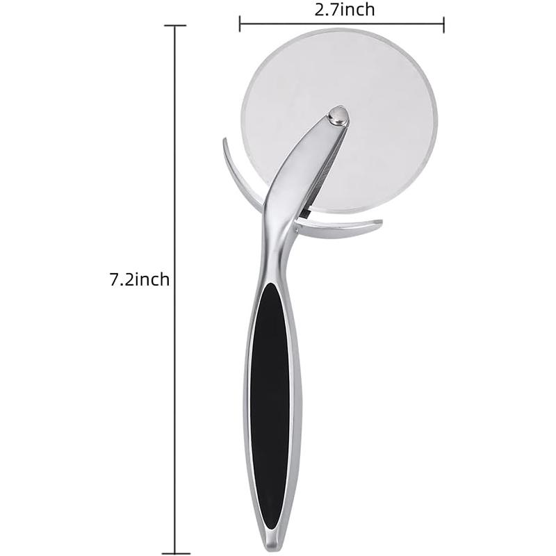 Stainless Steel Pizza Cutter Single Wheel Cake Bread Pies Round Zinc Alloy Handle Kitchen Cutting Tools Pizza Slicer 1
