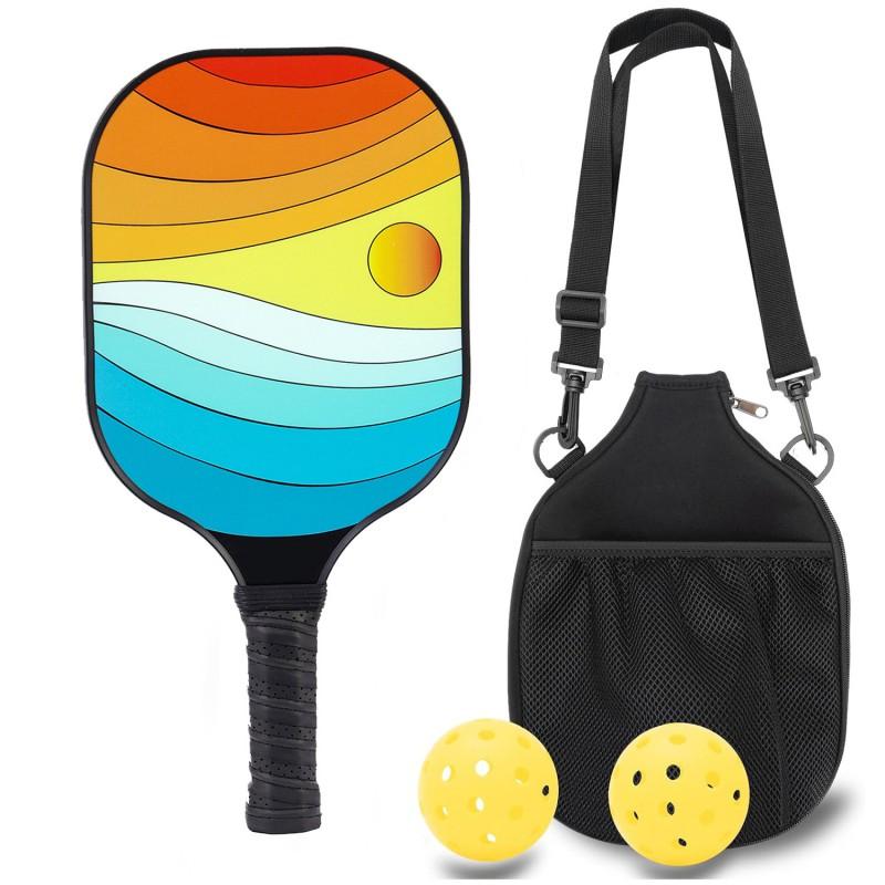 Carbon Fiber Pickleball Paddle With Shoulder Carry Bag Set Outdoor Sports Training Recreational Play