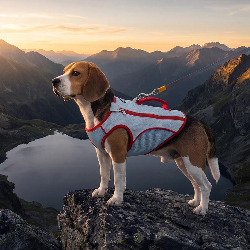 Color-Block Breathable Summer Cooling Vest Lightweight for Medium & Large Dogs Outdoor Daily Walks Hiking