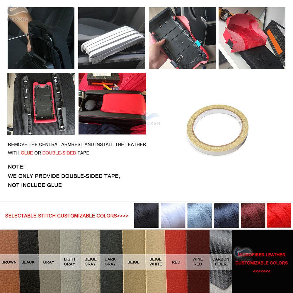 LHD для BMW 3 серии E46 1998-2005 автомобильные аксессуары интерьер крышка центральной консоли подлокотник кожаный чехол декор черный-серый