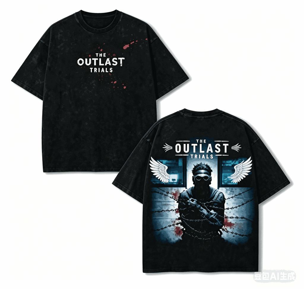 Хлопковая футболка The Outlast Trials 2026 Новая модель Рубашка Одежда с индивидуальностью Одежда на весь год Короткая Ретро Мода Горячий продукт