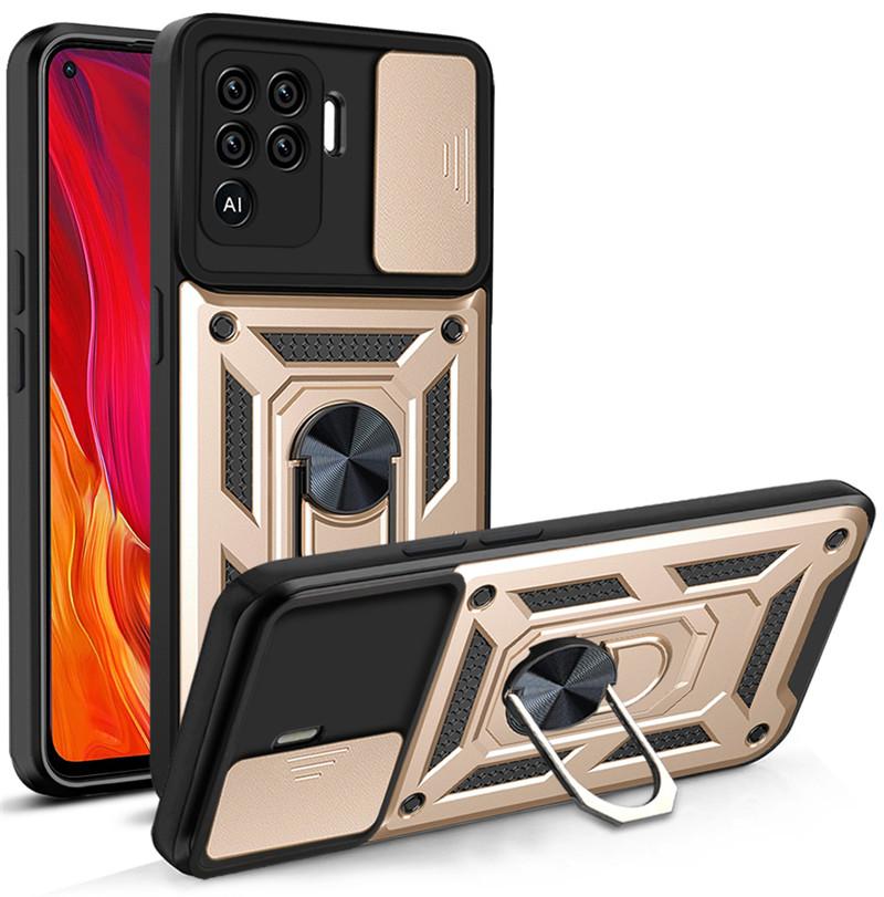 Противоударный чехол для OPPO A94 4G A93 F17 F19 Pro, магнитный автомобильный держатель, задняя крышка с кольцом для Reno 4 5 Lite, защитный чехол для камеры