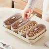 Moisture-proof Snack Dry Fruit Tray Plastic Dessert Container Fruit Bowl Snack Storage Tray  Travel