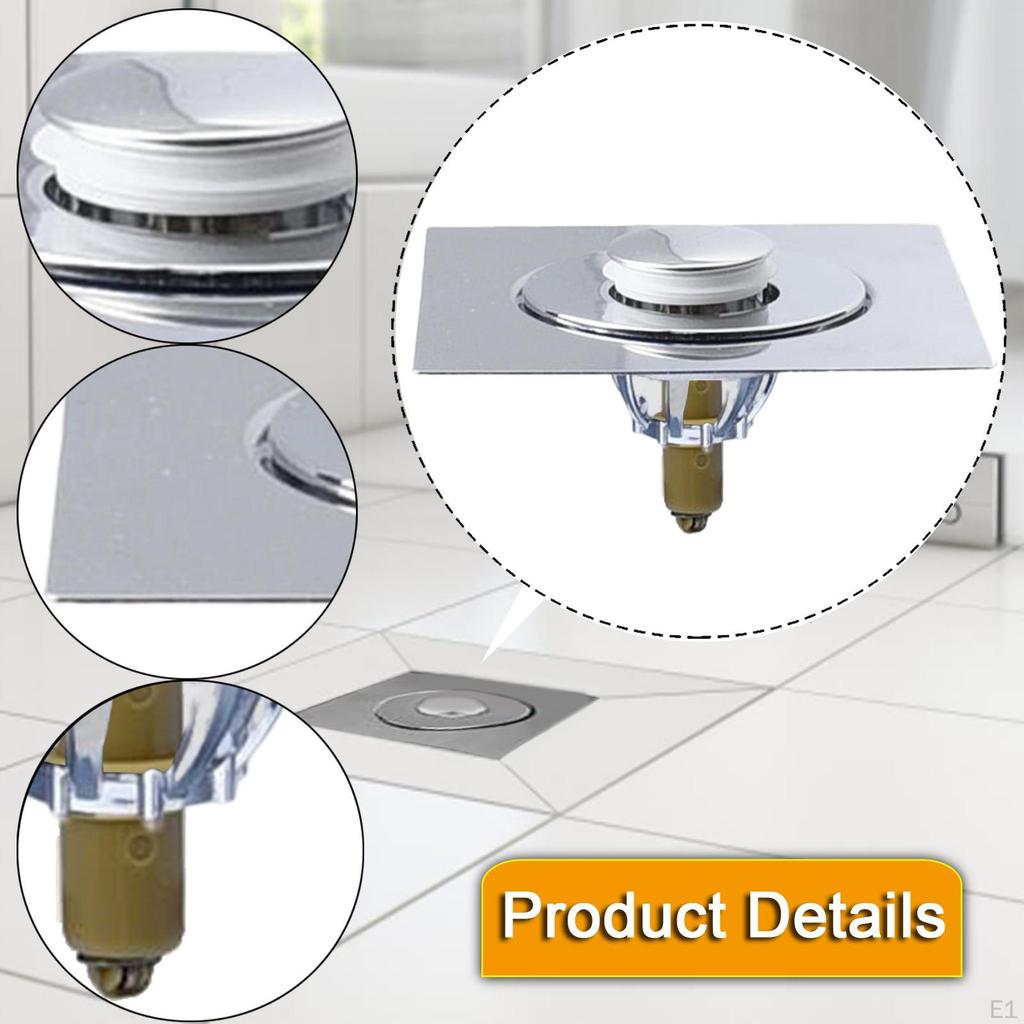 Type Floor Drain Odor Resistant Core Shower Metal Portable Easy To Clean Popup Strainer Foot