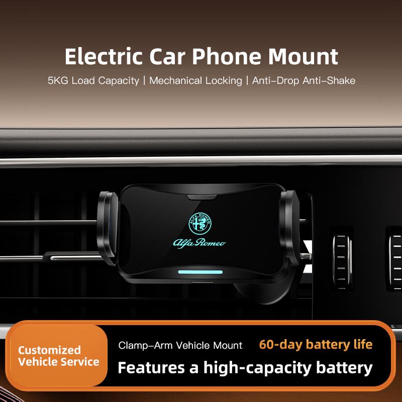 Alfa Romeo Exclusive Car Wireless Electric Phone Holder For 156 159 147 4C 8C 166 Giulia Giulietta Mito Stelvio Spider GT Tonalexya563
