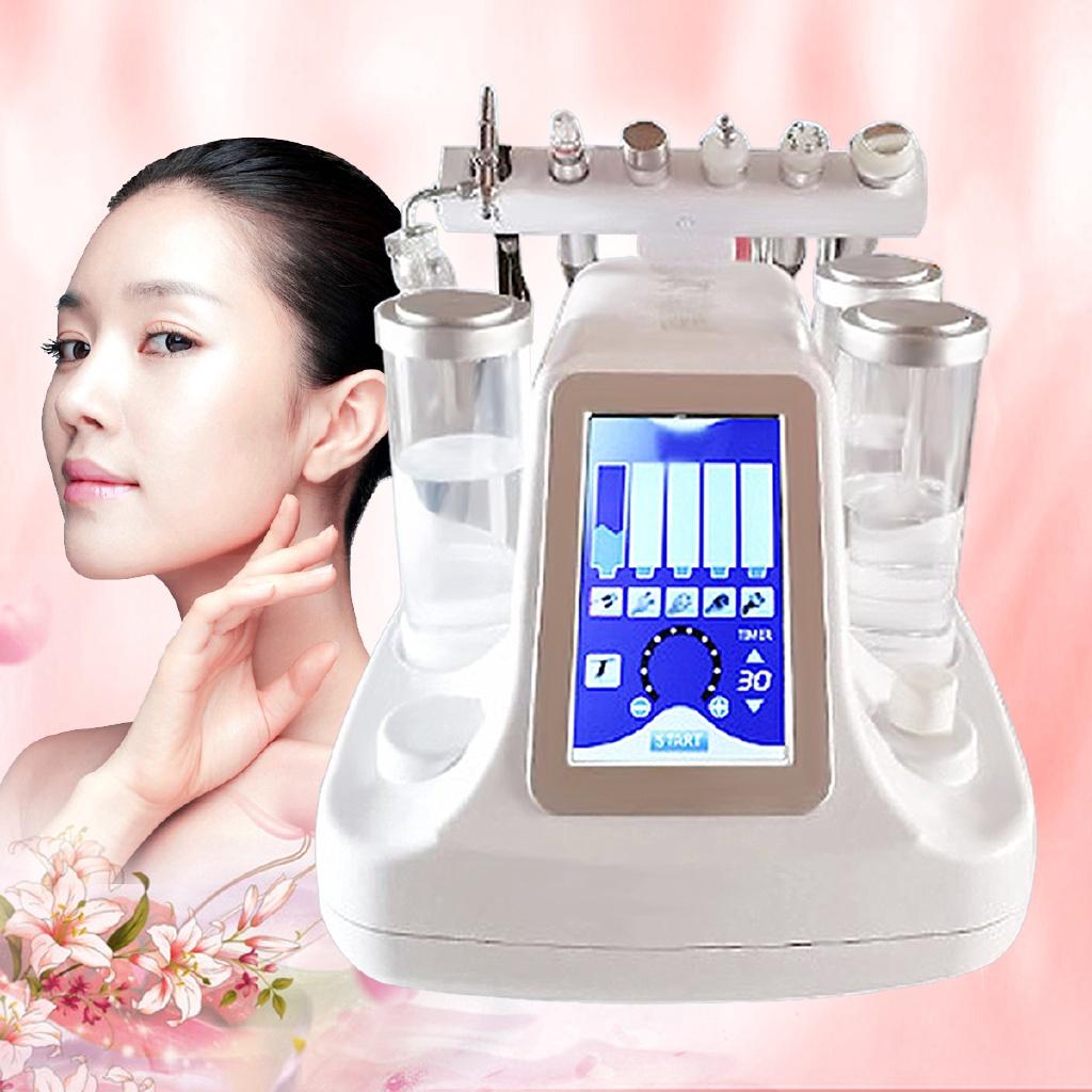26W AC110V-220V 50HZ-60HZ Hydra Dermabrasion Aqua Peel Clean Facial Skin Care BIO Light RF Face Beauty Machine 6 In 1