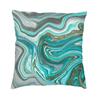 Luxury Abstract Ocean Waves Blue Marble Turquoise Swirls Cushion Covers Polyester Throw Pillow Case Sofa Pillowcase Home Decor