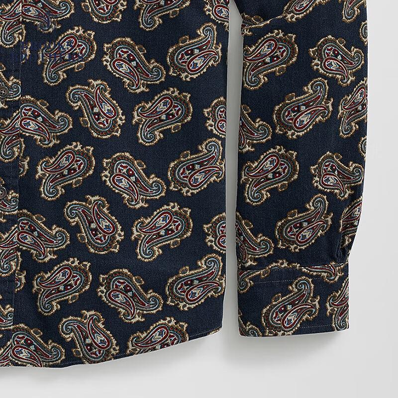 Мужская повседневная рубашка Brooks Brothers из хлопкового вельвета с пейсли