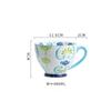 Nordic Hand-painted Ceramic Breakfast Mug Creative Personality Trend Large Capacity Coffee Oatmeal Mug Milk Cup