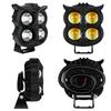 Motorcycle Headlight LED Spot Light Owl Shape 4 Light Modes 12V-80V Dual Color White Yellow Strobe Fog Light Motorbike Lamp