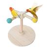 Parrot Stand Perch Toy Interactive 360 Degree Rotation Spinning Parakeet Toy Wooden Exercise Wheel Cockatiel Enrichment Toy Birdcage Accessories
