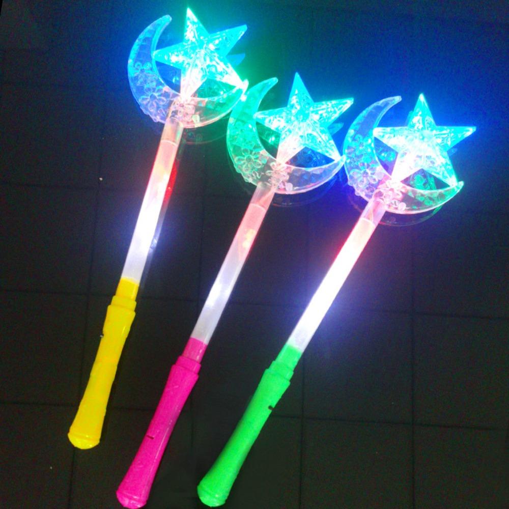 Трюки, уличные игрушки, светодиодная мигающая волшебная палочка со звездой, пентаграмма, вспышка, светящаяся волшебная палочка, вспышка