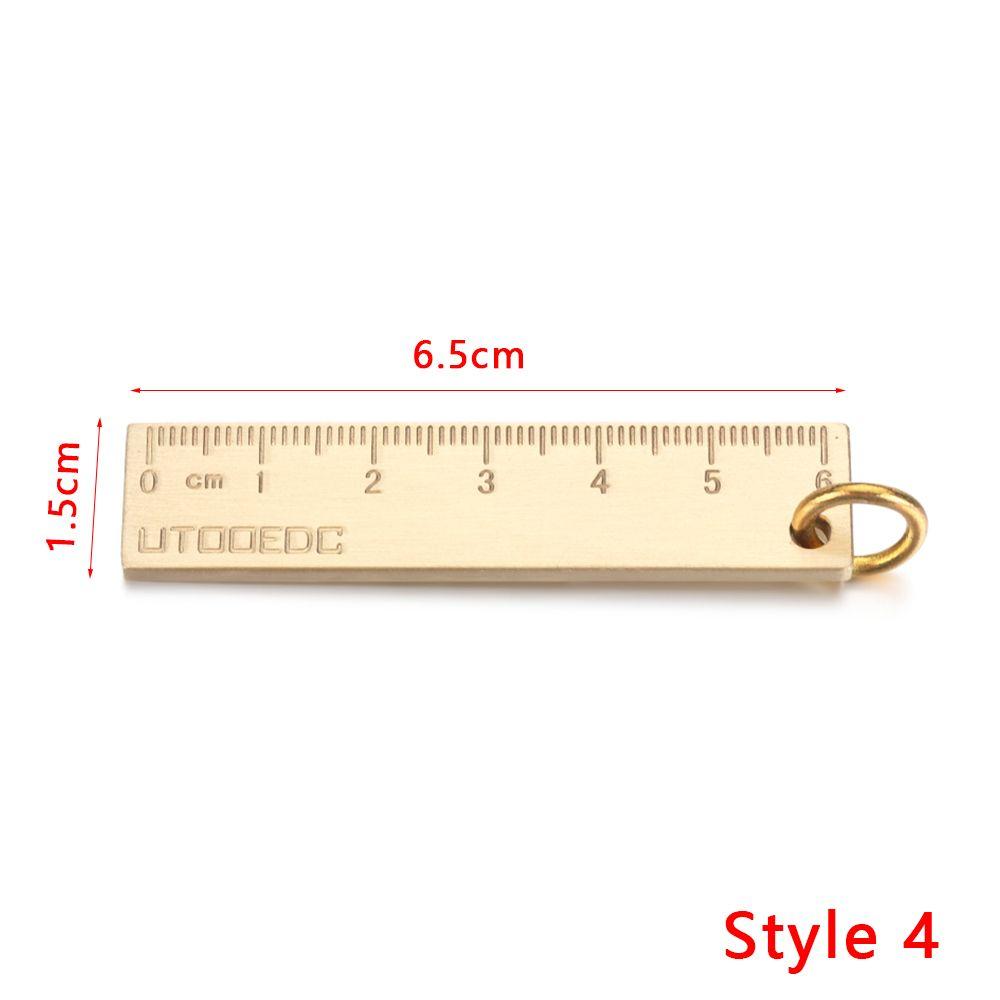Unique DIY Craft Tools Whistle Ruler Pendant Key Ring Brass Keychain Jewelry Accessories