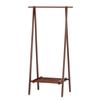 Fujiboeki Coat Hanger Hanger Rack Slim Wooden Width 80 X Depth 45 X Height Brown with Shelf Entryway Storage Natural Wood 15192 147.8cm