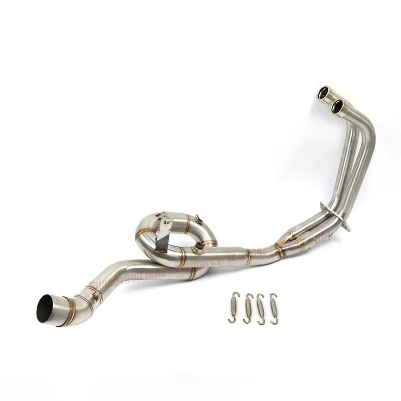 Slip On Stainless Steel Motorcycle Exhaust Middle Pipe And Front Link Pipe Full System For Yamaha YZF R25 R3 MT03 MT25