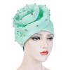 Fashion Women's Beanie With Flower Ruffle Muslim Headband Hair Loss Hat Headband Cancer Chemical Hat Fashion Hat
