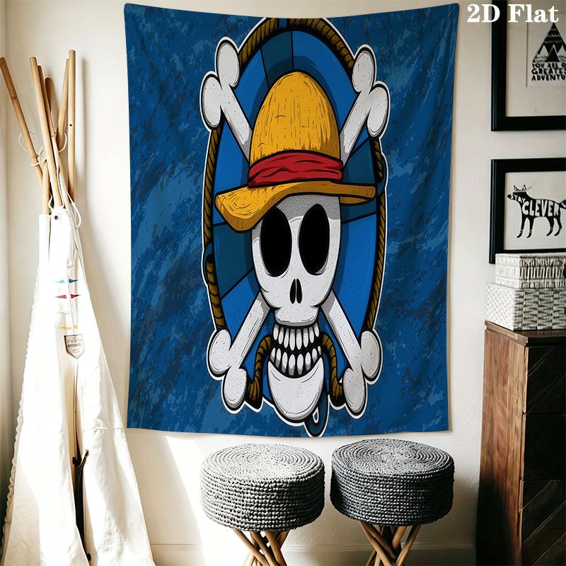 One Piece Adventure Begins Tapestry Fashion Print Wallmounted Background Wall Hanging Cloth Christmas Gift Work Of Art