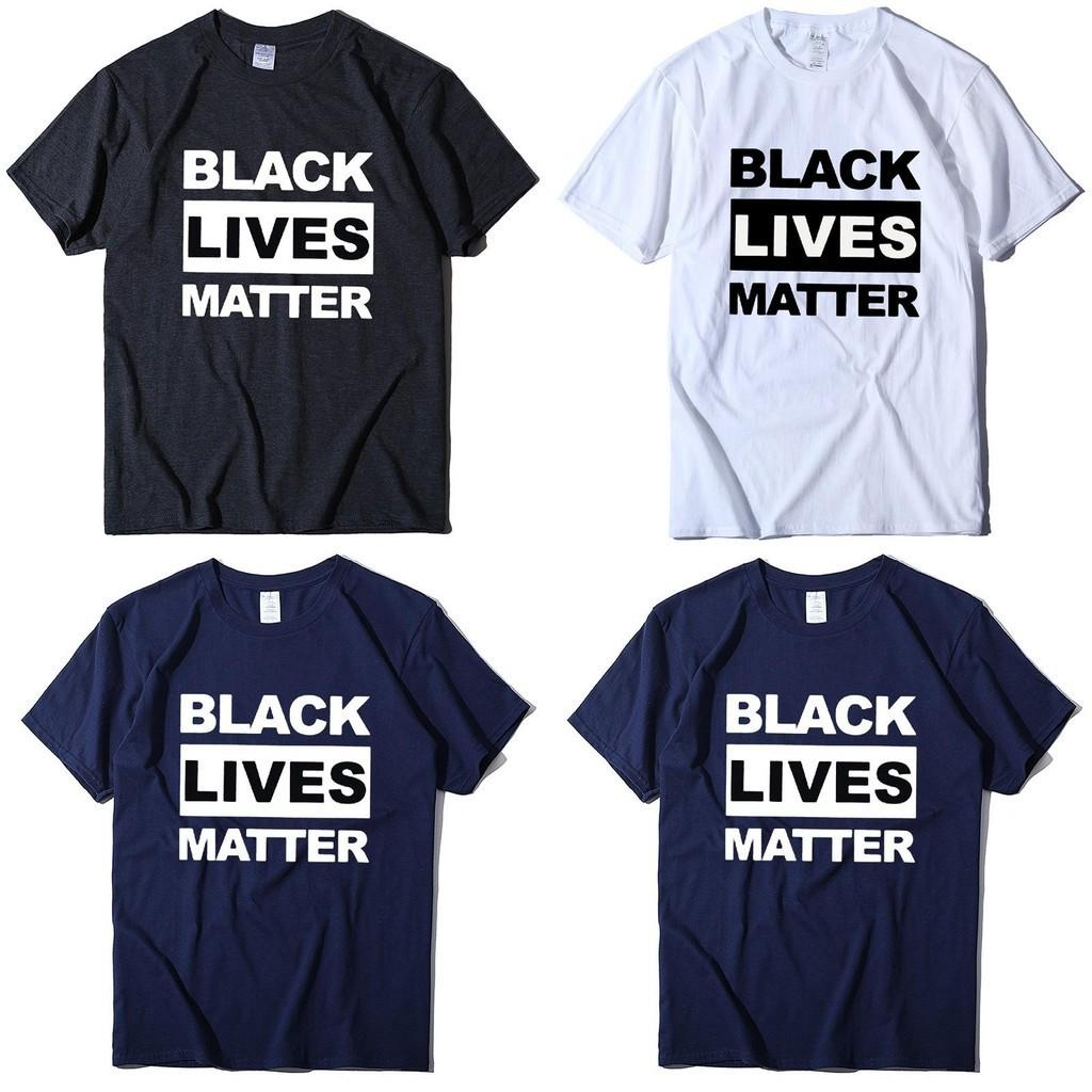 Стильная черная футболка 'Black Lives Matter' против расизма для унисекс, повседневная и удобная