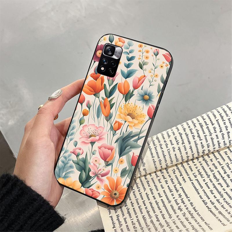 Эстетический чехол для телефона с цветочным рисунком для Xiaomi Redmi note 13 12 Pro 11S 11 10 Pro 10S 12S Redmi 10 13C 9C