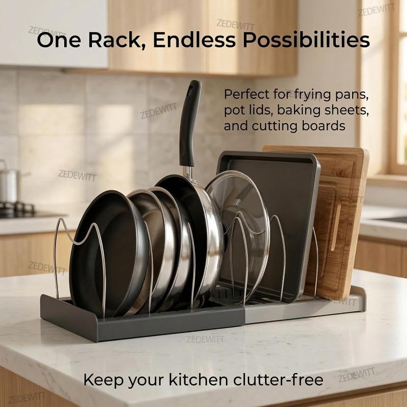 Xiaomi Dish Rack Organizer Durable Expanding Stainless Steel Storage Rack Kitchen Cabinet For Pan Pot Lid Cutting Board Drying Cookware