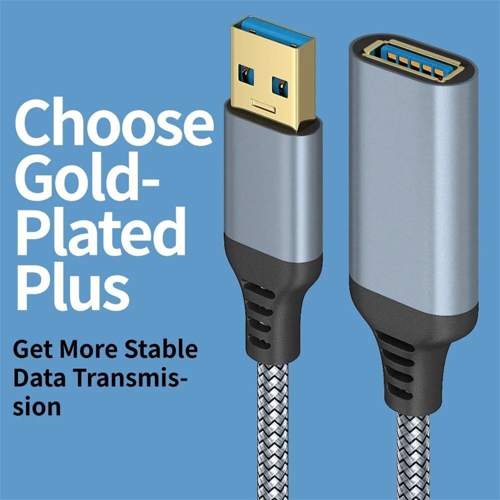 Nylon Braided USB 3.0 Male-To-Female High-Speed Transmission Data Cable Computer Camera Printer Extension Cable