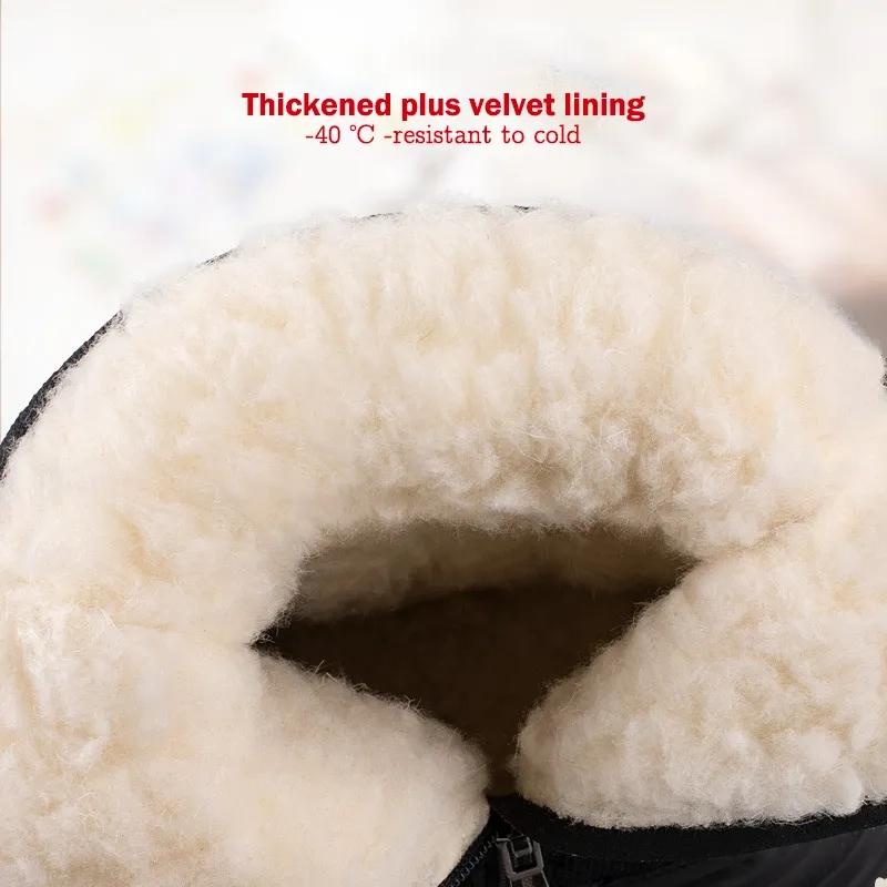 Зимние мужские ботинки, уличные непромокаемые зимние ботинки, Нескользящая хлопковая обувь на молнии, мужская бархатная теплая повседневная ботильон...