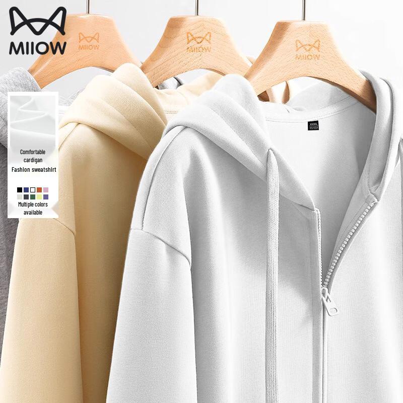 MiiOW Men's Hooded Cardigan Sweatshirt