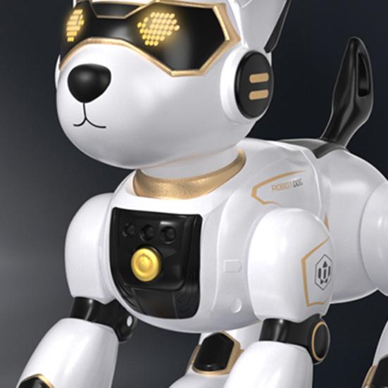 Игрушка-робот-собака 2,4 ГГц с дистанционным управлением, робот-питомец с интерактивными сенсорными датчиками, режим программирования голосовых команд, обучающая игрушка-робот-щенок для детей