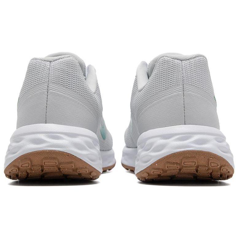 Nike Revolution 6 Легкая амортизация Нескользящие Дышащие Низкие Повседневные Кроссовки для Бега Женские кроссовки Белый Серый DC3729-012