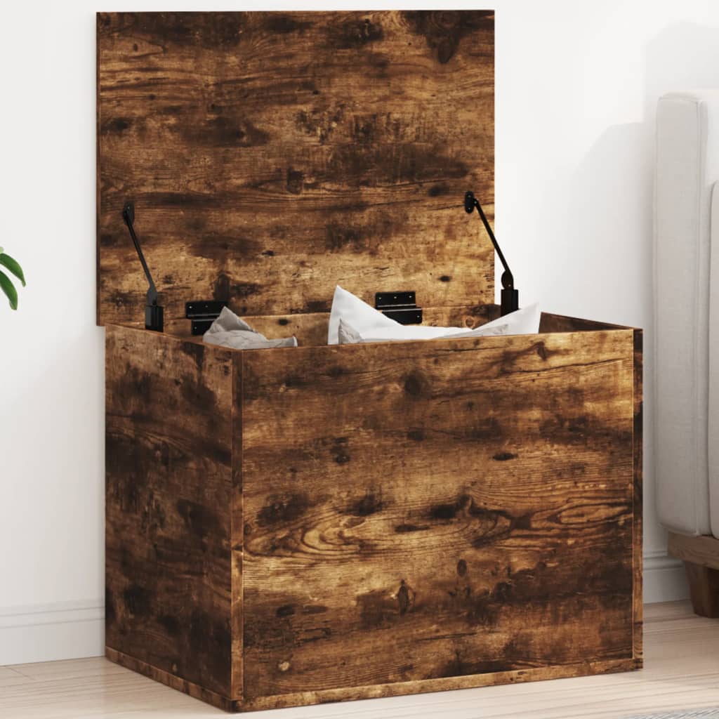 Storage Chest Smoked Oak 60 x 42 x 46 cm Engineered Wood