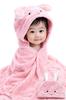 Полотенце для купания младенцев Monna [Под наблюдением опытной акушерки, Нежное для кожи новорожденных] Fuwari (Кролик (розовый), Без персонализации)