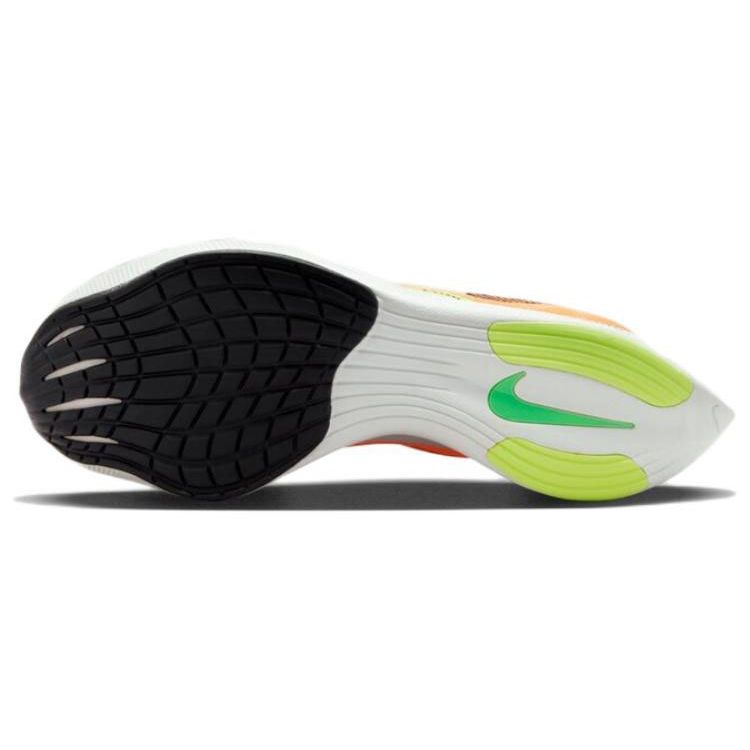 Nike Женские кроссовки ZoomX Vaporfly Next% 2 Peach Cream Green Shock Оранжевый едва-зеленый Черный CU4123-801