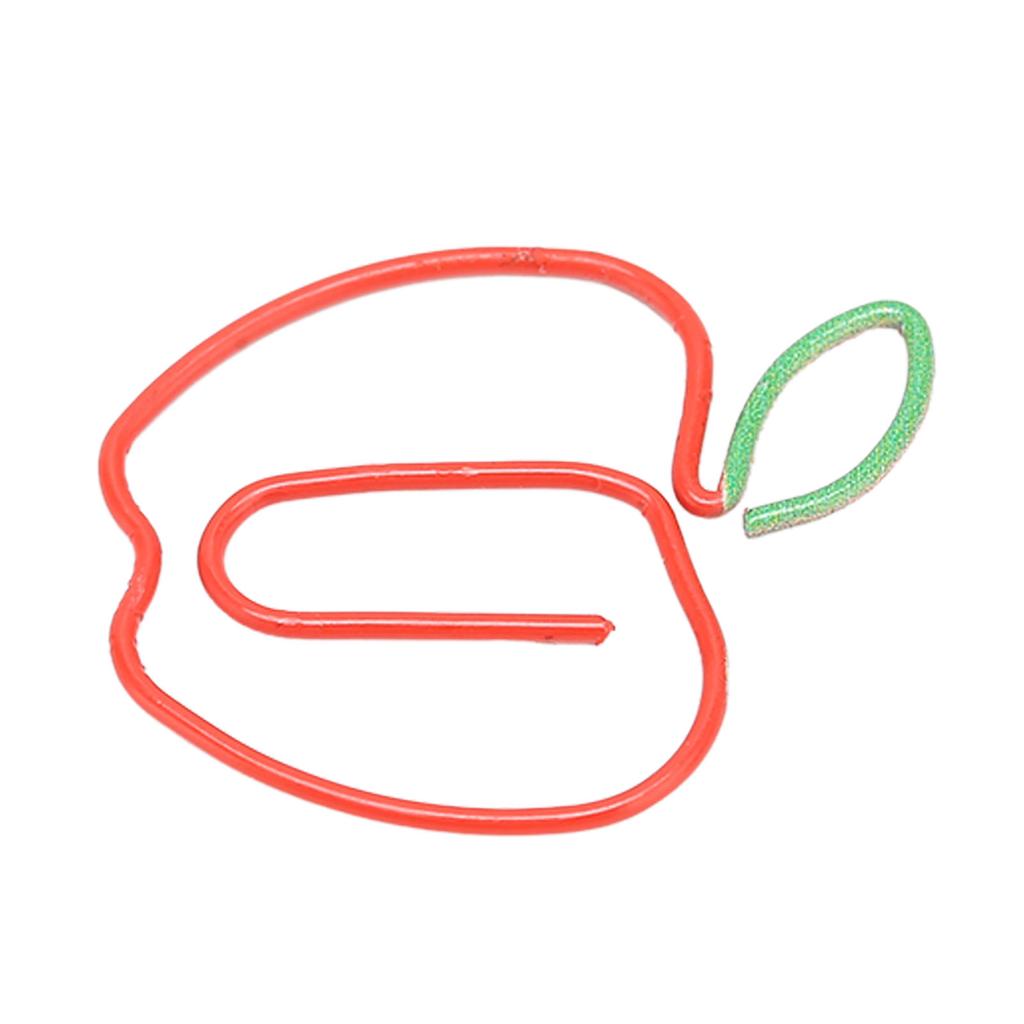 100 шт. милые скрепки для бумаги с антикоррозионным покрытием, предотвращающим скольжение, декоративные скрепки в форме фруктов для