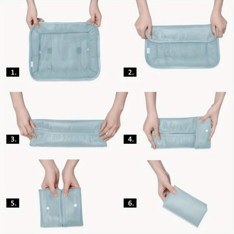 7Pcs/set Travel Luggage Packing Organizers Set With Toiletry Bag, Clothing Classification Storage Bag