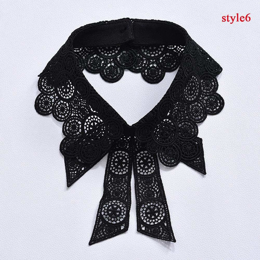 Полурубашка Лацкан Шаль Съемный Вырез Вышитый Декор DIY Ложный Воротник Кружево Цветочный Фейковый Воротник Стильный Женский Воротник