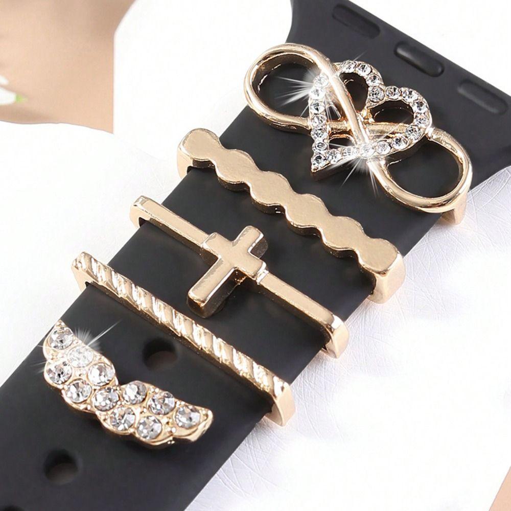 Metal Decorative Ring Brooch Wristbelt Charms Creative Watch Band Ornament Strap Accessories