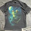 Vintage Frog Graphic Tee, Full Moon Animals, Wildlife T-Shirt Nature Lover Forest Aesthetic Shirt, Cottagecore Retro Animal Top, Funny Frogs