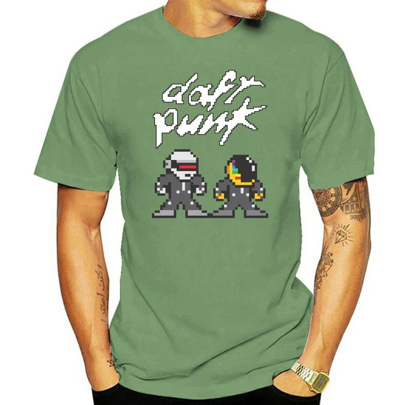Daft Punk Get Lucky 8 Бит Мужские Размеры S-3XL Футболки Белые Футболки Мужские Хлопковая Футболка Печатная Футболка Топ Футболка Последние